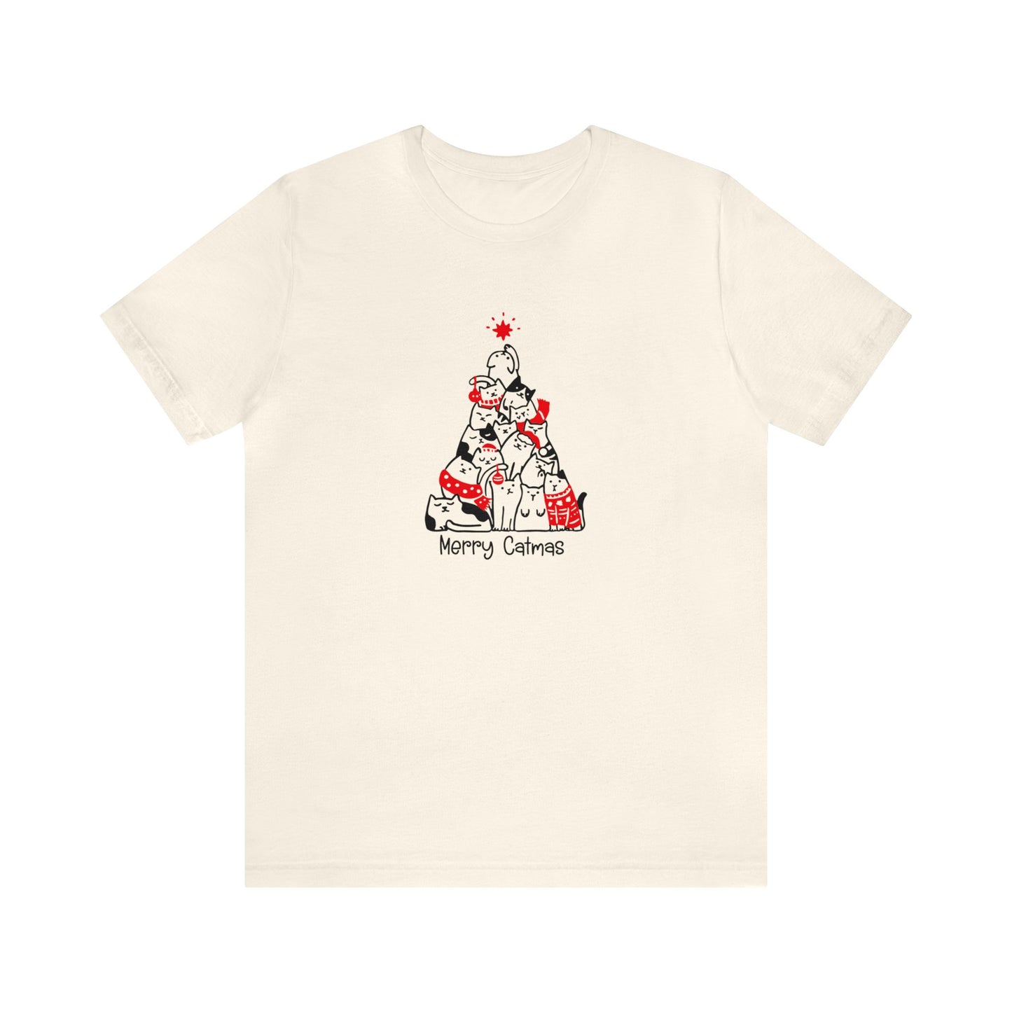 Merry Catmas - Bella + Canvas Unisex Jersey Short Sleeve Tee