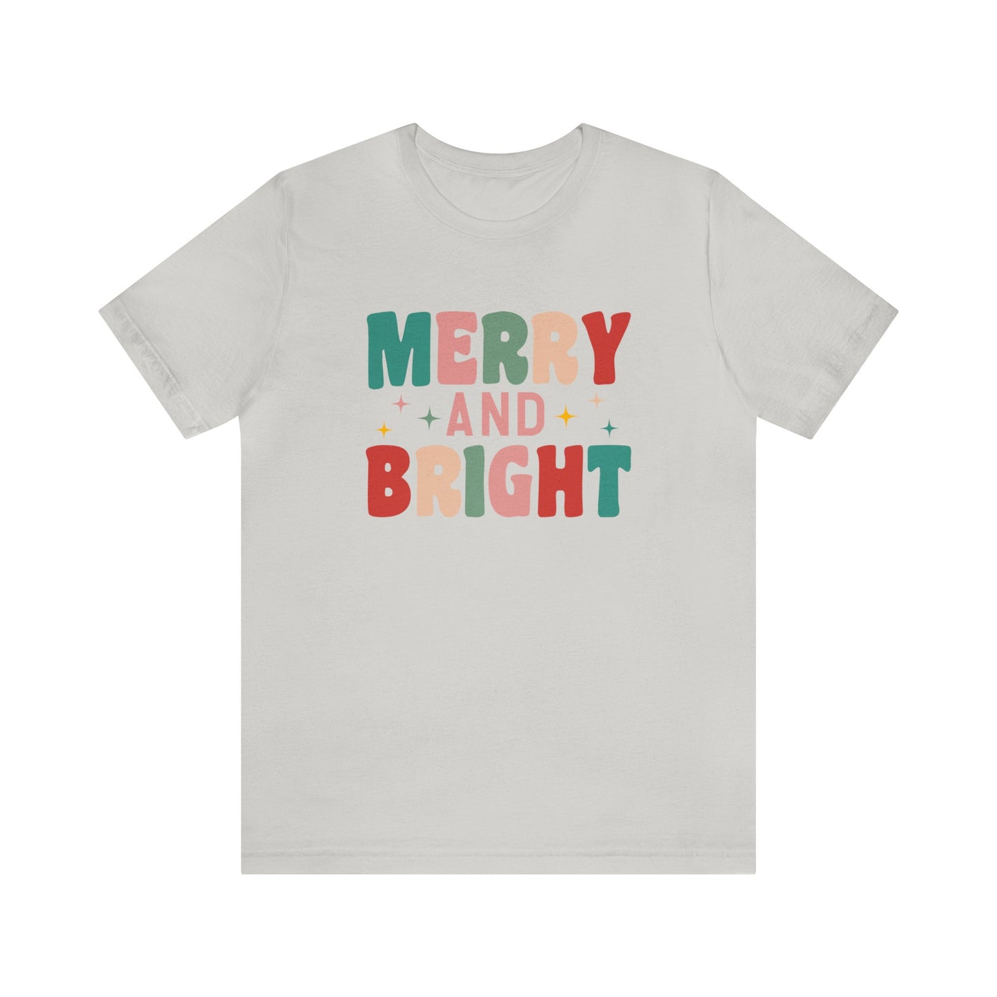 Retro Merry and Bright - Bella Canvas Unisex Jersey Short Sleeve Tee