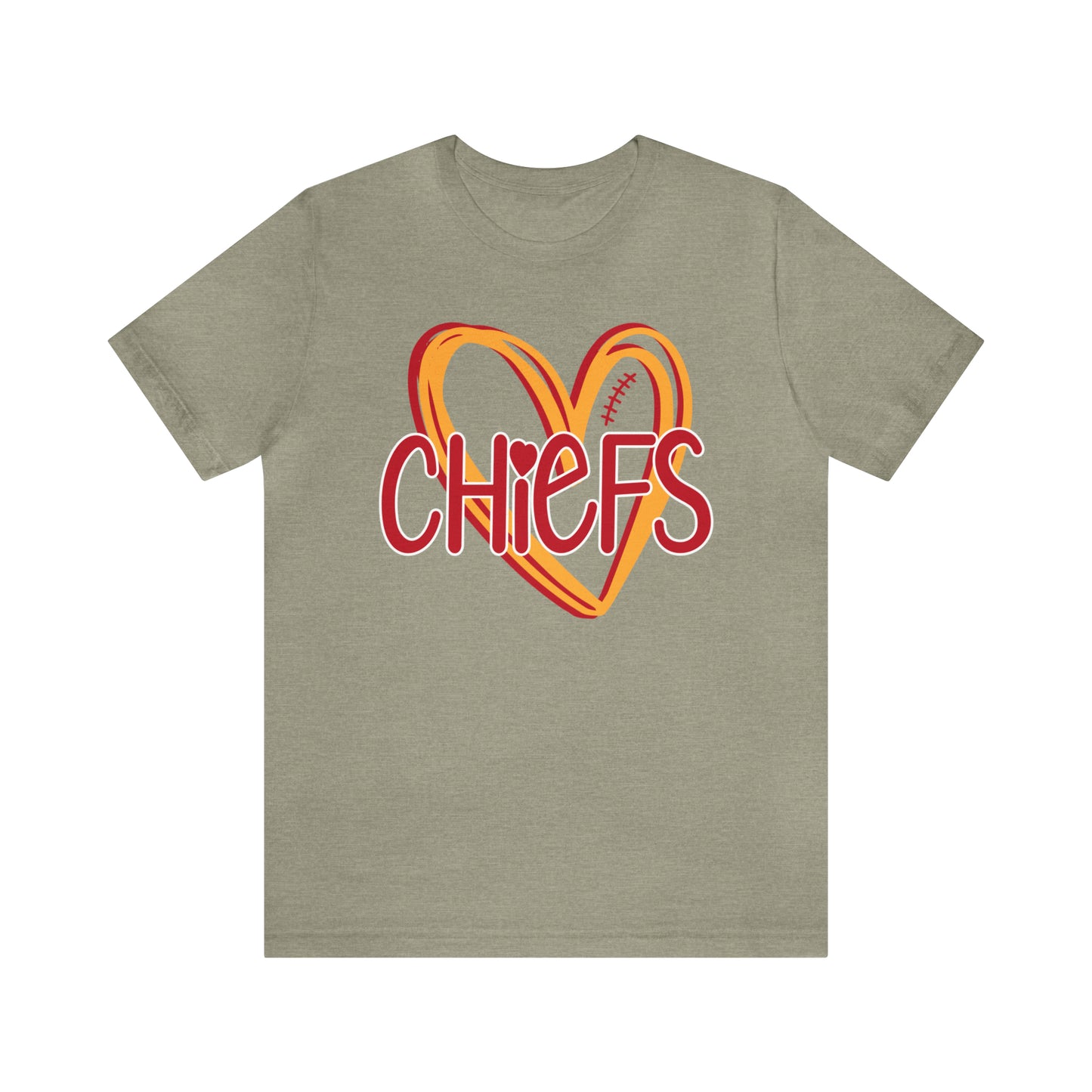 Chiefs Heart - Bella Canvas Short Sleeve Tee