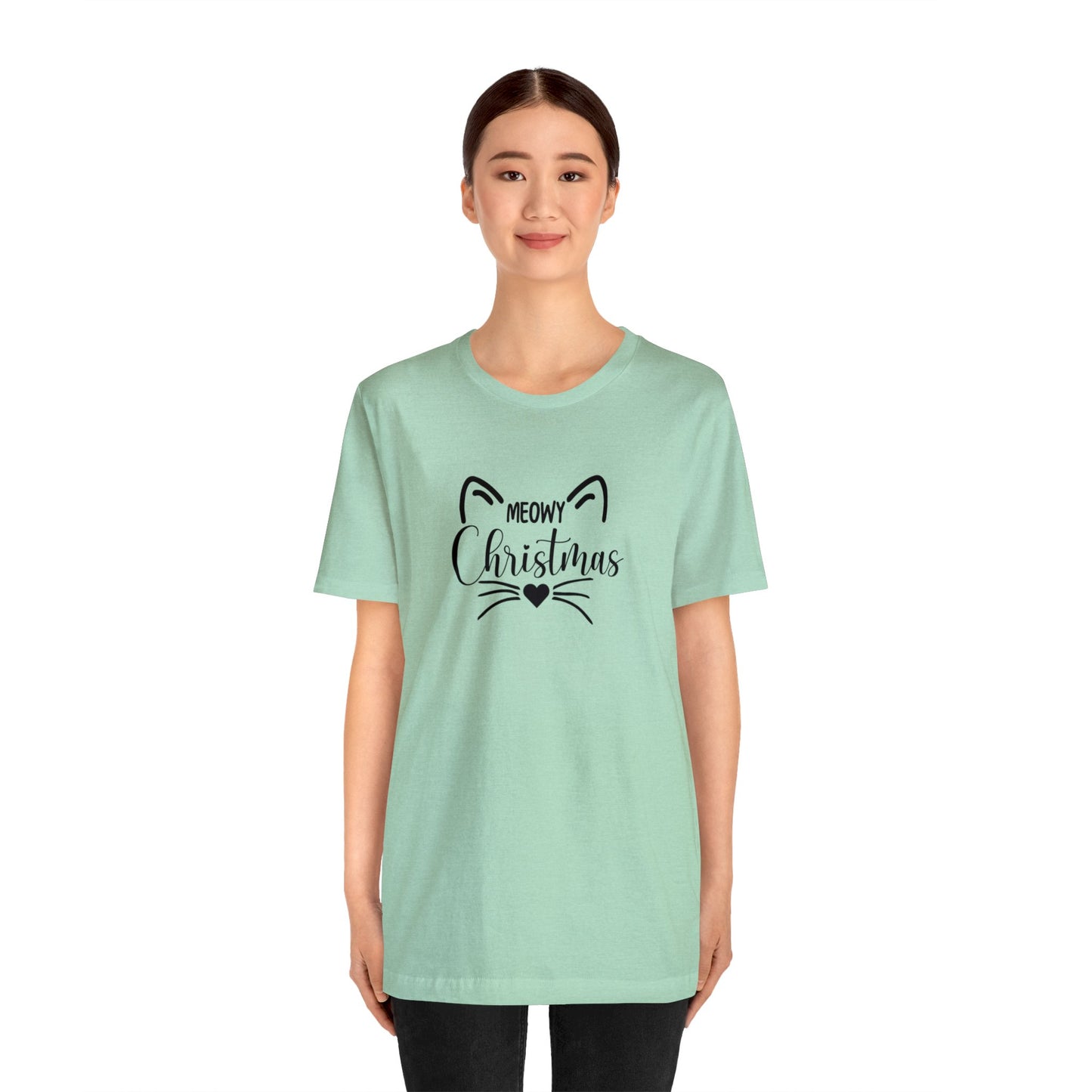 Meowy Christmas - Bella + Canvas Unisex Jersey Short Sleeve Tee