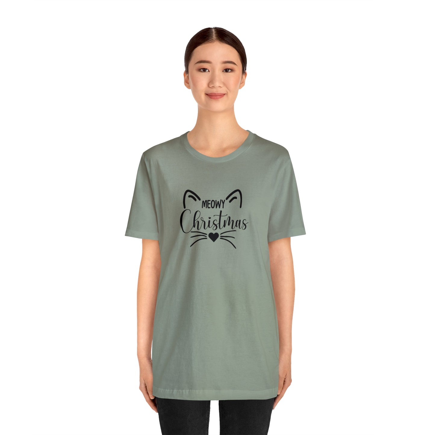 Meowy Christmas - Bella + Canvas Unisex Jersey Short Sleeve Tee