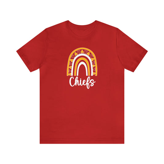 Chiefs Rainbow Red - Bella Canvas Short Sleeve Tee