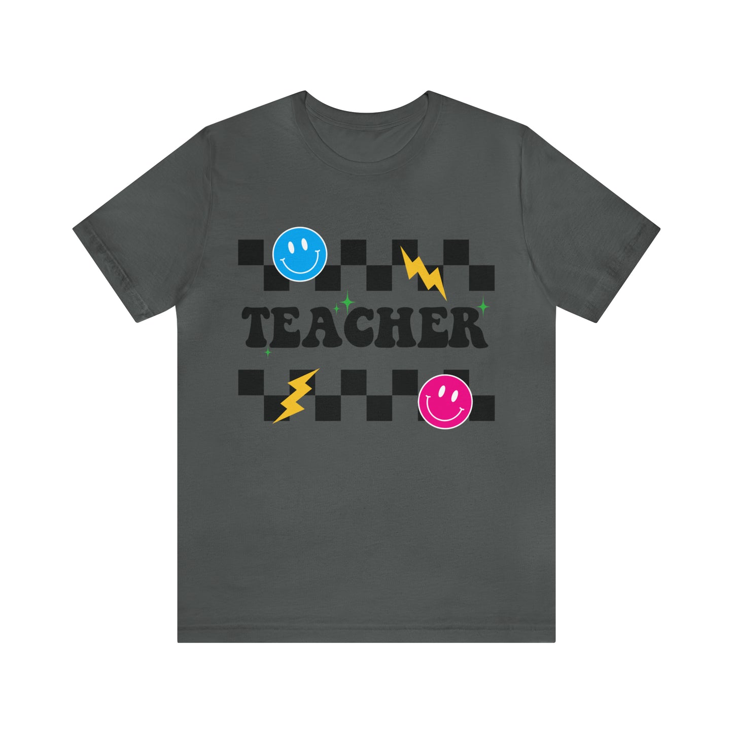 Teacher Checkerboard - Bella Canvas Short Sleeve Tee