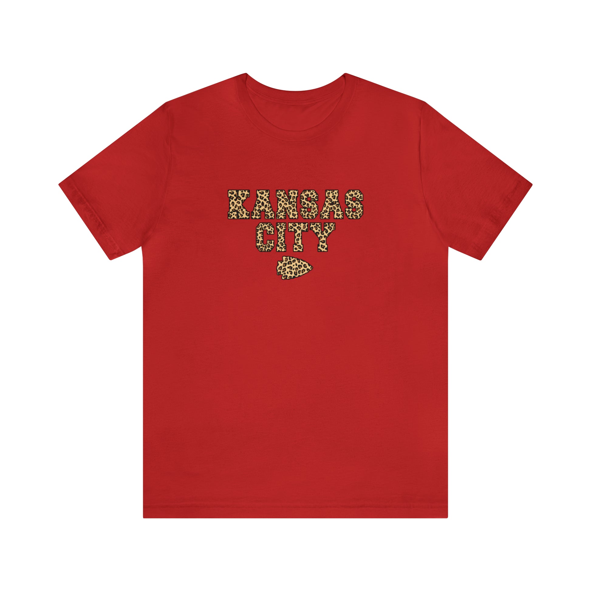 KC Chiefs Leopard Skin – Bella Canvas Tee – BLCK HRT Apparel Co.