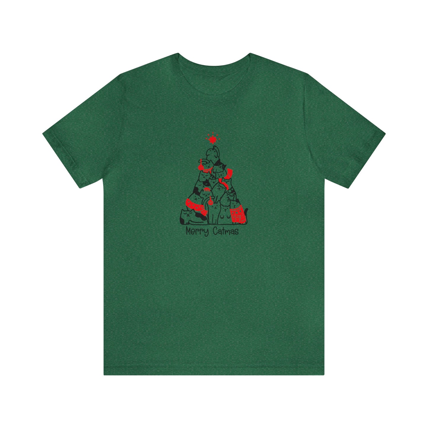 Merry Catmas - Bella + Canvas Unisex Jersey Short Sleeve Tee