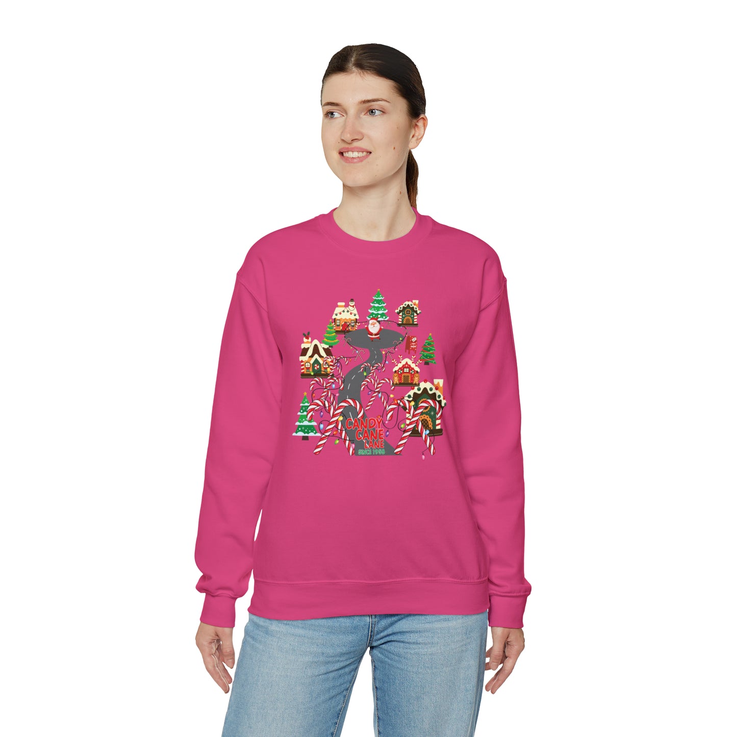 Candy Cane Lane Unisex Heavy Blend™ Crewneck Sweatshirt