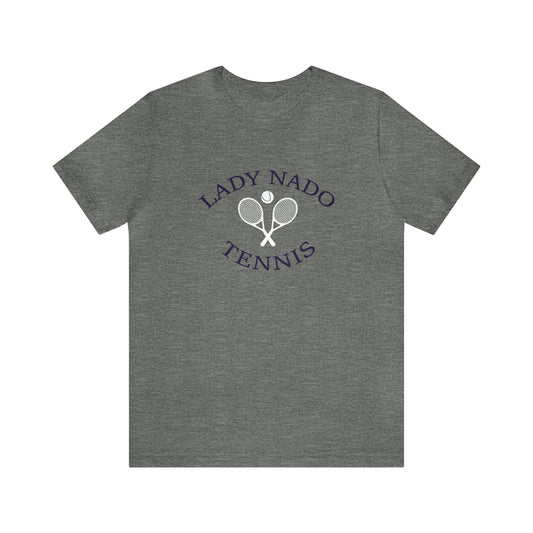 Lady Nado Tennis Gray T-shirt - Bella Canvas Short Sleeve Tee