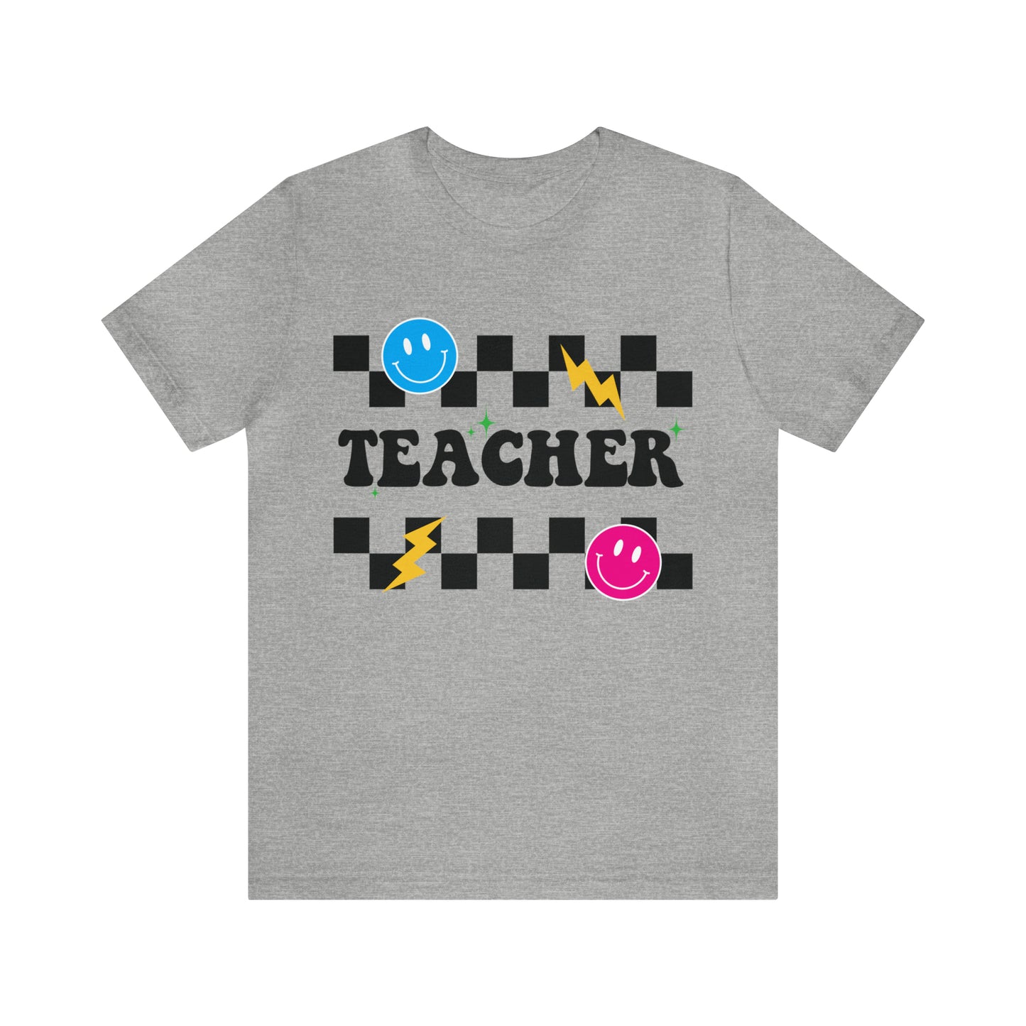 Teacher Checkerboard - Bella Canvas Short Sleeve Tee