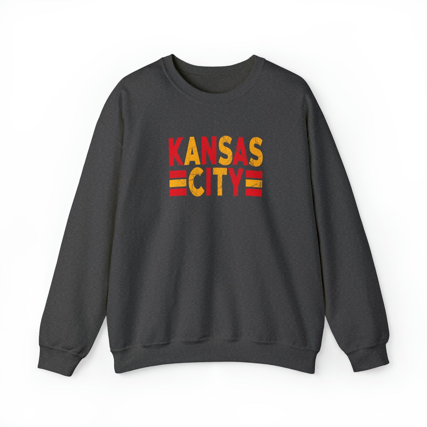 Kansas City Distressed - Crewneck Sweatshirt