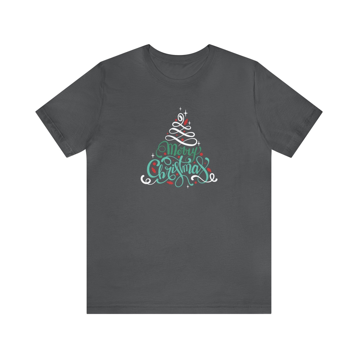 Merry Christmas Tree - Bella + Canvas Unisex Jersey Short Sleeve Tee