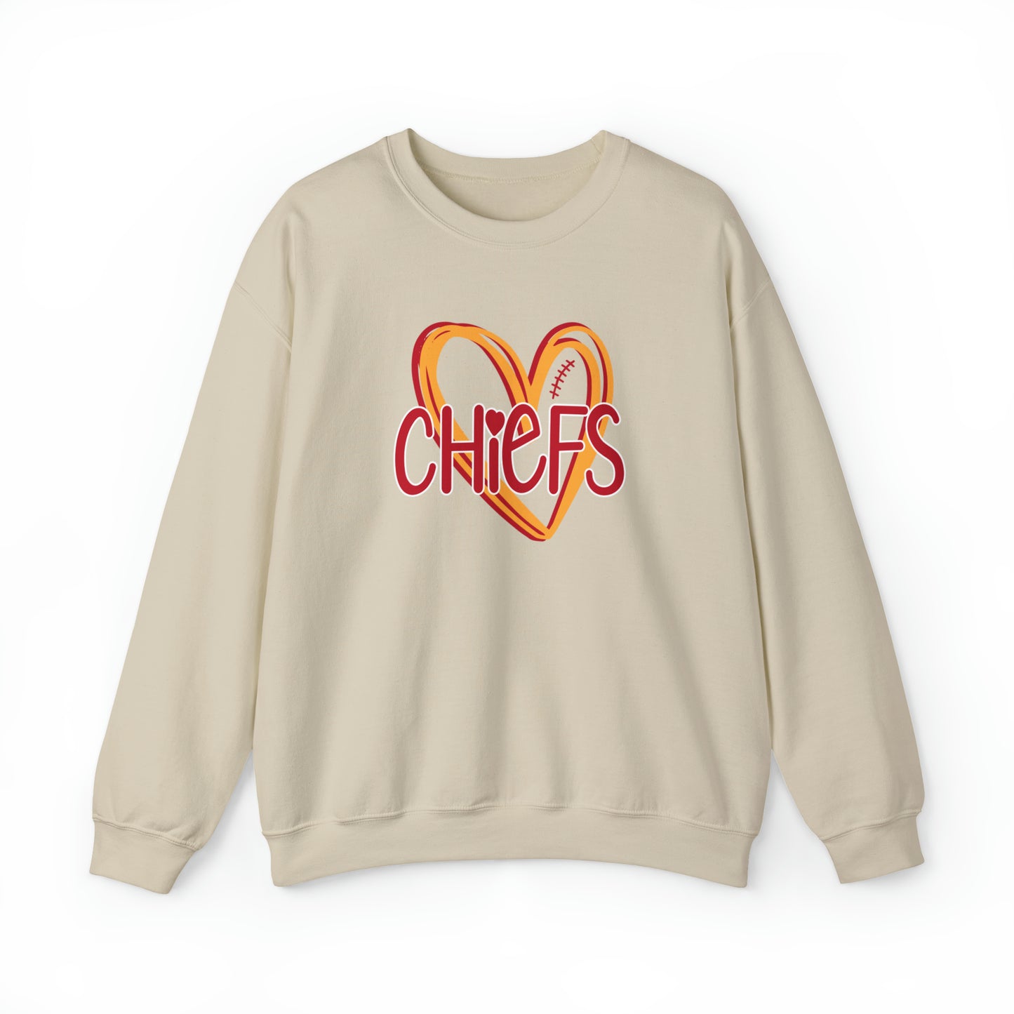 Chiefs Sweatshirt, Chiefs Heart Sweatshirt, KC Chiefs Sweatshirt