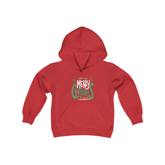 Merry Christmas Cville- Youth Heavy Blend Hooded Sweatshirt