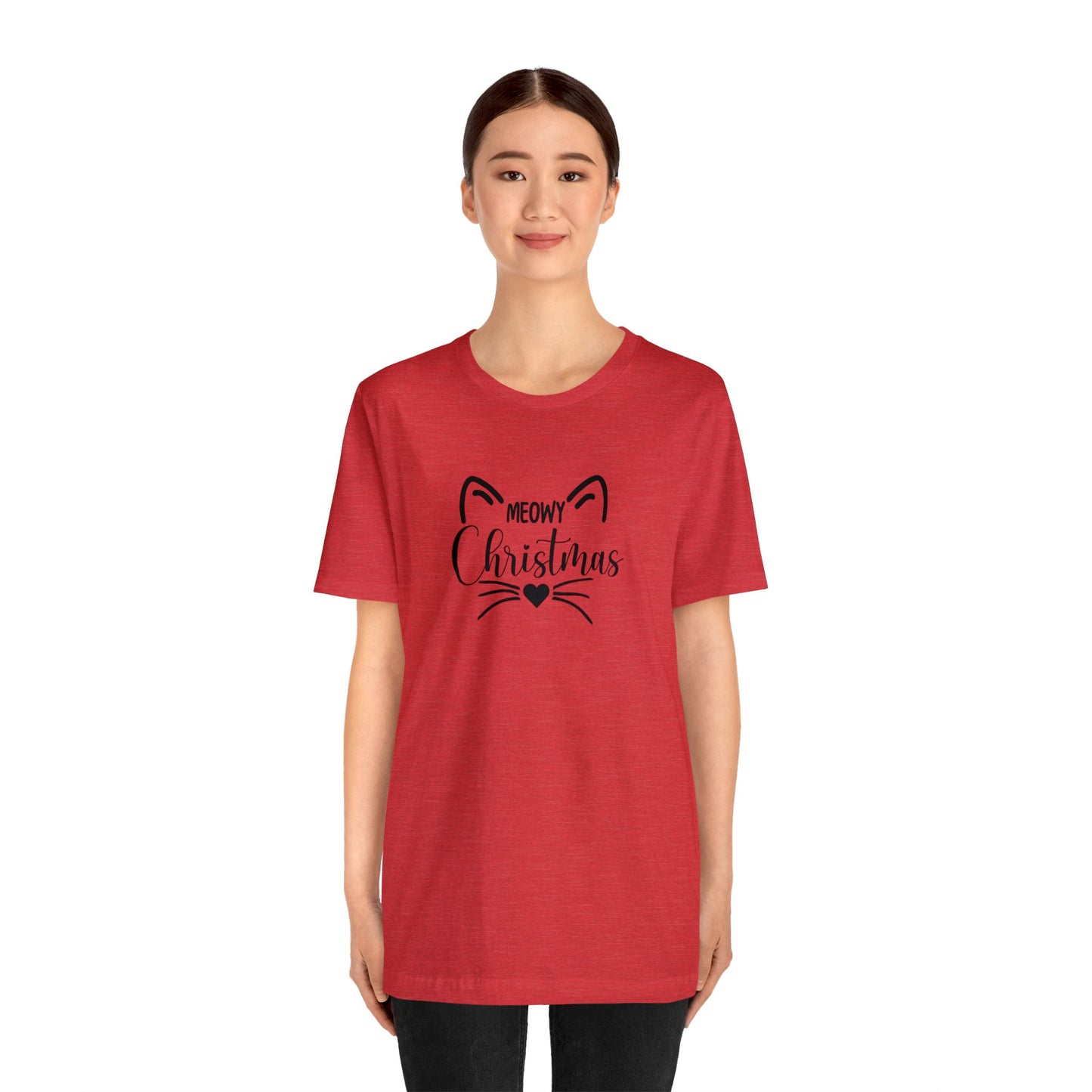 Meowy Christmas - Bella + Canvas Unisex Jersey Short Sleeve Tee