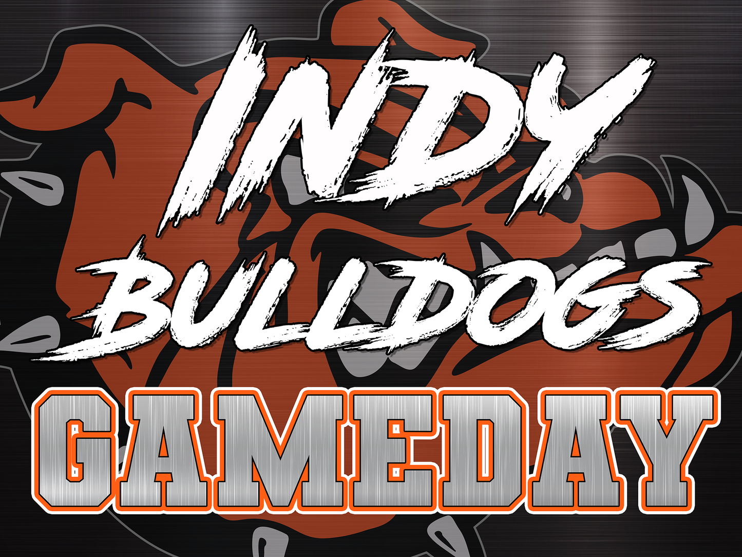 Indy GameDay Metal Yard Sign