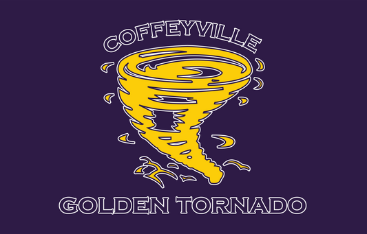 Golden Tornado Flag 4'x6' - Purple