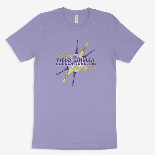 Field Kindley Golden Tornado Golf STATE BOUND!!  - Bella Canvas Short Sleeve Tee