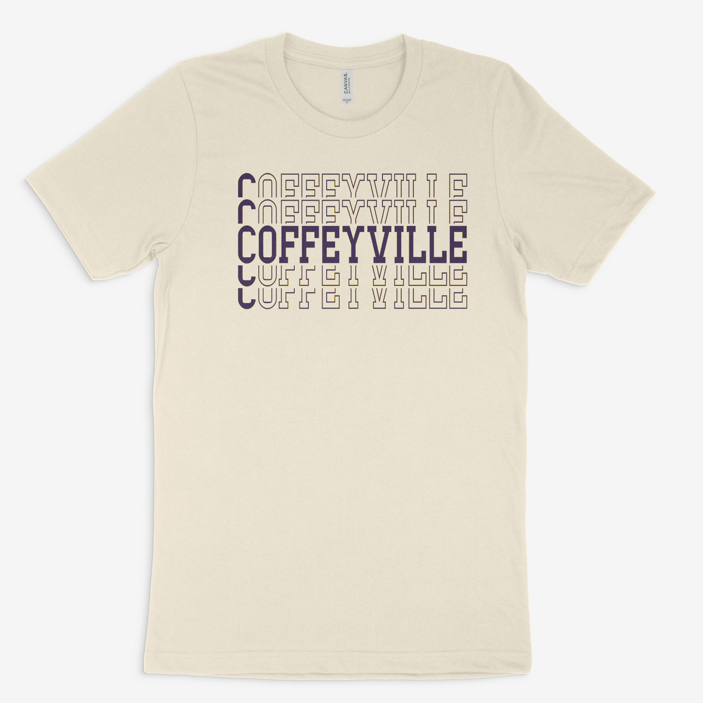 Coffeyville Stacked - Bella + Canvas Unisex Jersey Short Sleeve Tee