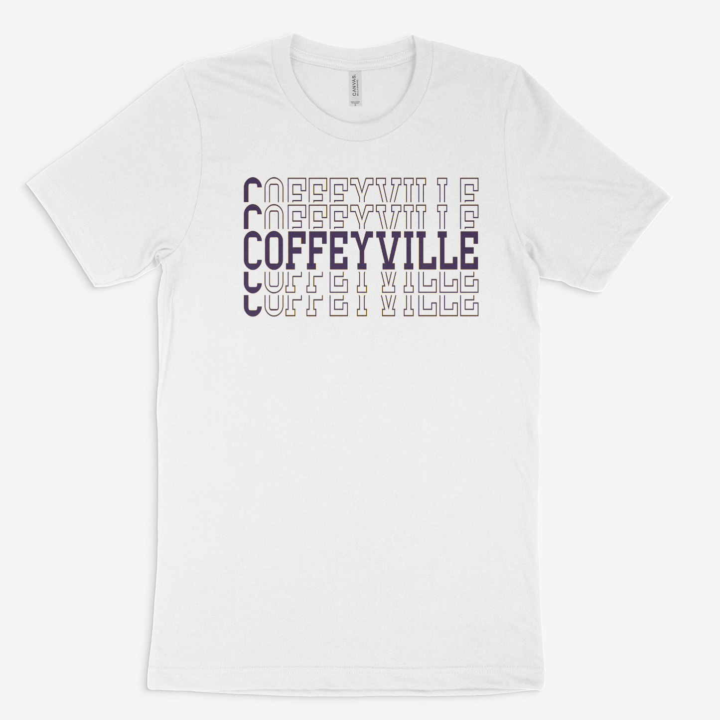 Coffeyville Stacked - Bella + Canvas Unisex Jersey Short Sleeve Tee