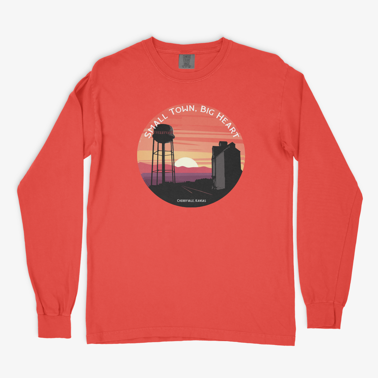 Small Town, Big Heart - Long Sleeve, Comfort Colors