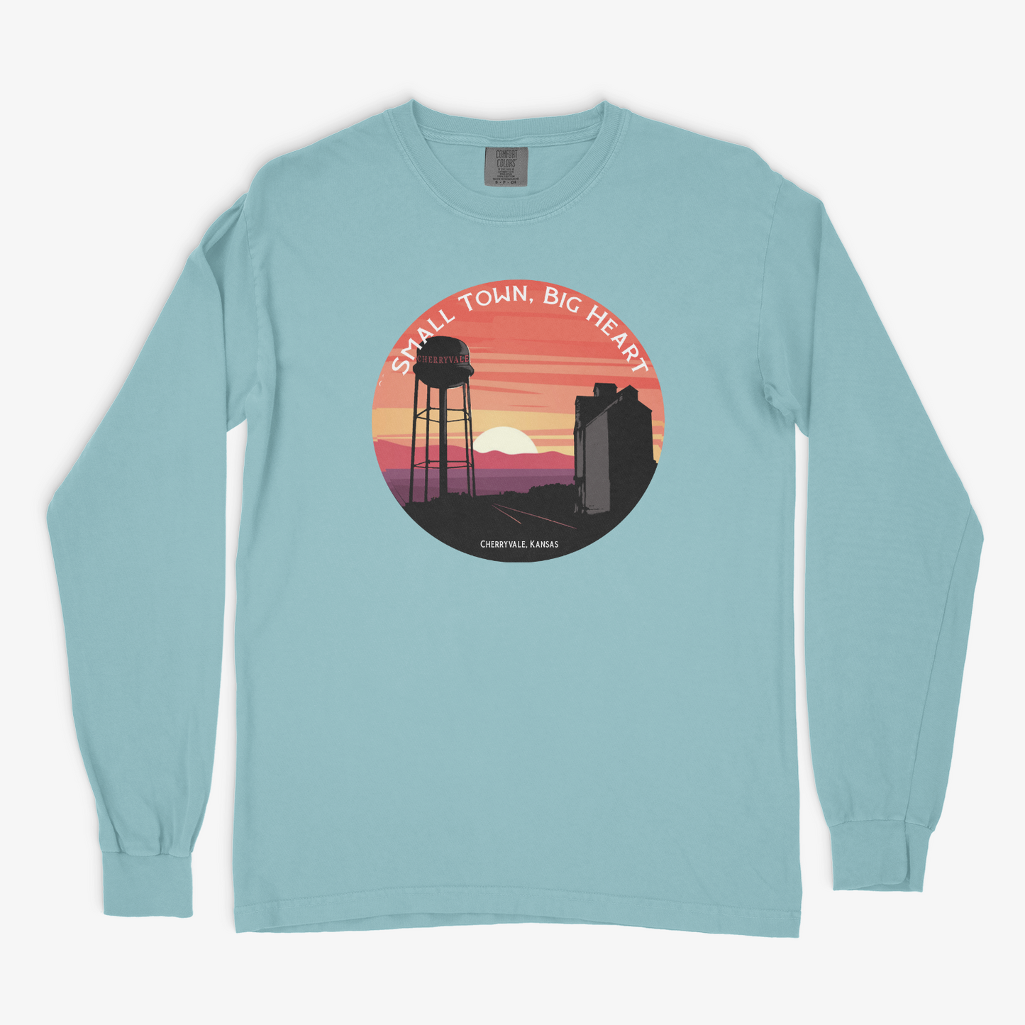 Small Town, Big Heart - Long Sleeve, Comfort Colors