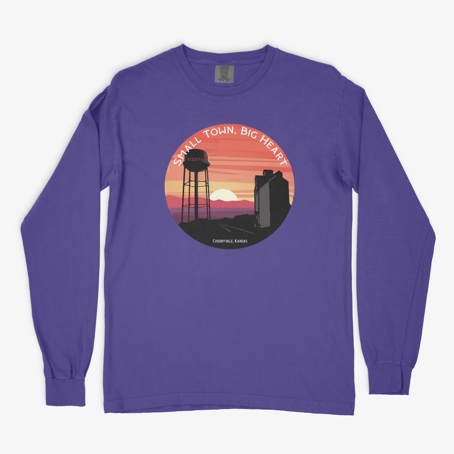 Small Town, Big Heart - Long Sleeve, Comfort Colors