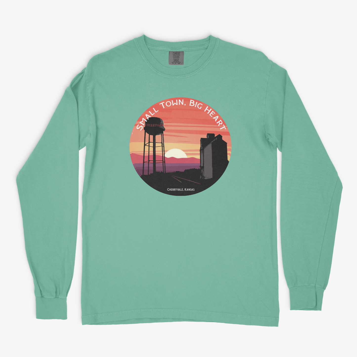 Small Town, Big Heart - Long Sleeve, Comfort Colors