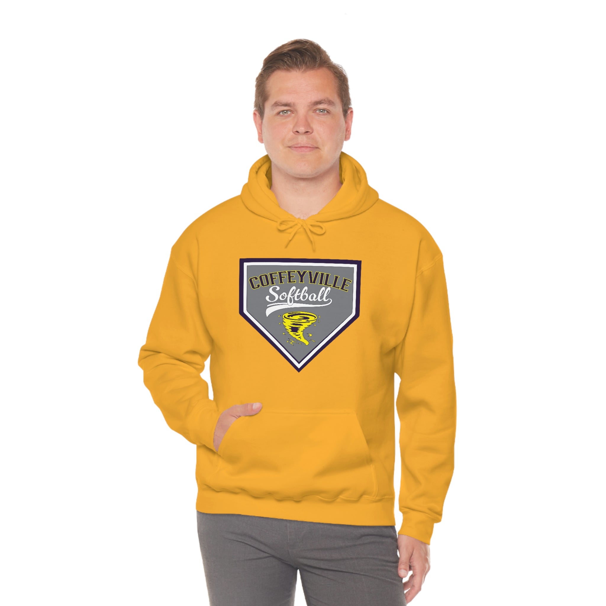 Yellow clearance softball hoodie